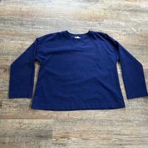 Madewell Deep Blue Crew Neck Top